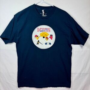 Diagrams Telethon 1992‎ Graphic Print Tee Keep Vinyl Alive T-Shirt Sz Large Y2K